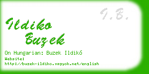ildiko buzek business card